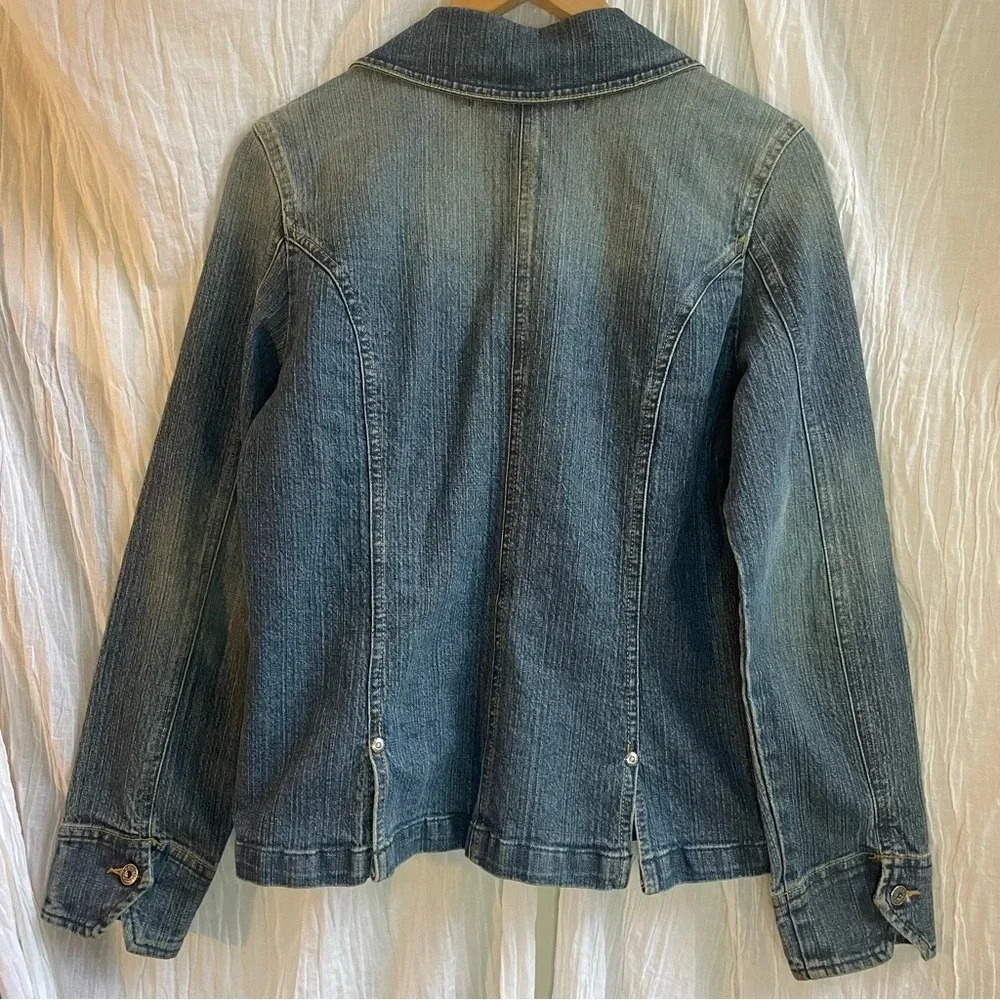 67% OFF❣️Jeanstar Distressed Jean Jacket Blazer-style, M - Picture 5 of 12